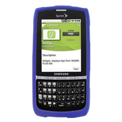 Samsung Compatible Rubberized Snap-on Cover - Blue FS-SAM580-RBU