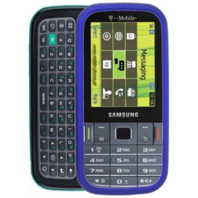 Samsung Compatible Rubberized Snap-on Cover - Blue  FS-SAT379-RBU