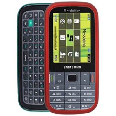 Samsung Compatible Rubberized Snap-on Cover - Red  FS-SAT379-RRD