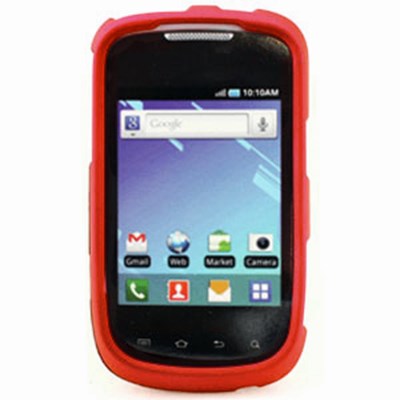 Samsung Compatible Rubberized Snap-on Cover - Red  FS-SAT499-RRD