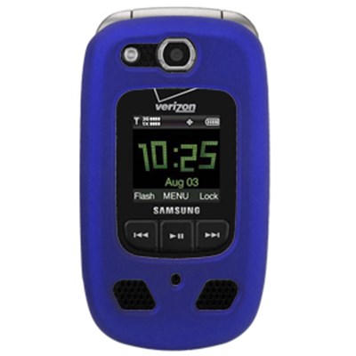 Samsung Compatible Rubberized Snap-on Cover - Blue FS-SAU660-RBU