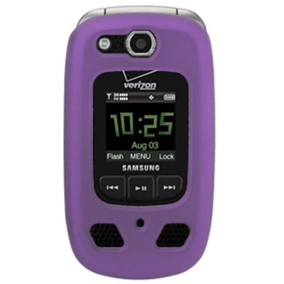 Samsung Compatible Rubberized Snap-on Cover - Purple FS-SAU660-RPP
