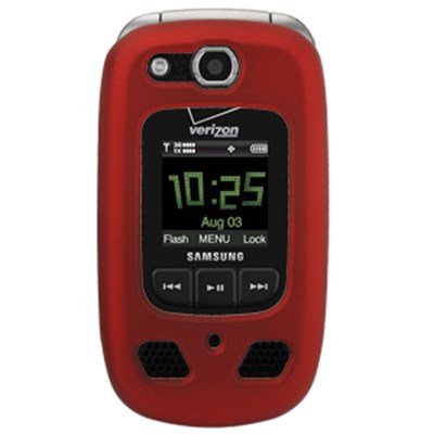 Samsung Compatible Rubberized Snap-on Cover - Red FS-SAU660-RRD