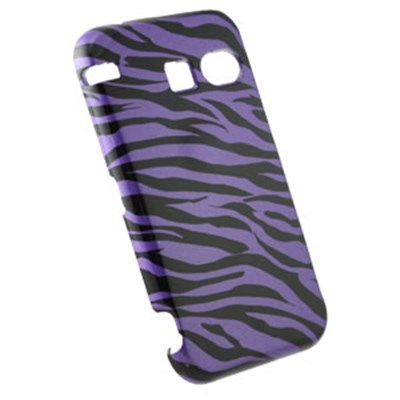 Sanyo Compatible Design Snap-on Cover - Purple and Black Zebra  FS-SY2700-DZ01
