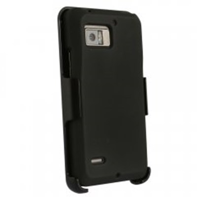 Motorola Compatible Holster and Rubberized Shell Combo  - Black  FXRUBTARGABK