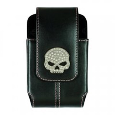 Harley Davidson Vertical Leather Case  HDSVERTRAPSKULL