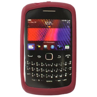 Blackberry Compatible Silicone Skin Cover - Dark Red  ILS-BB9370-RD