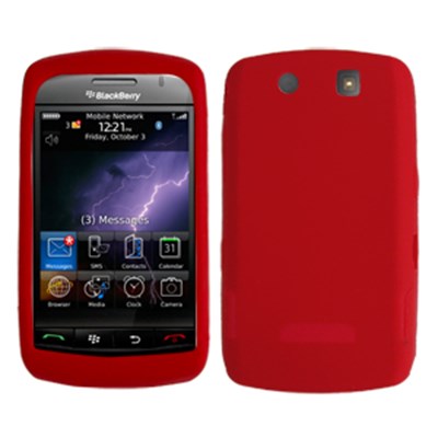 Blackberry Compatible Silicone Skin Cover - Dark Red  ILS-BBSTORM-RD
