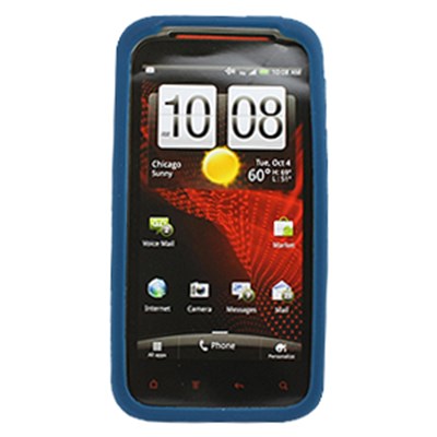 HTC Compatible Silicone Skin Cover - Navy Blue  ILS-HT6425-BU