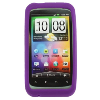 HTC Compatible Silicone Skin Cover - Purple ILS-HTPI46110-PP