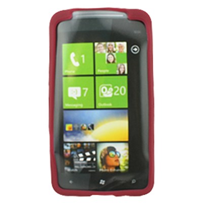 HTC Compatible Silicone Skin Cover - Dark Red ILS-HTX310E-RD