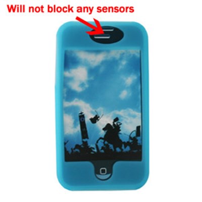 Apple Compatible Silicone Skin Cover - Blue ILS-IPHONE-TBU