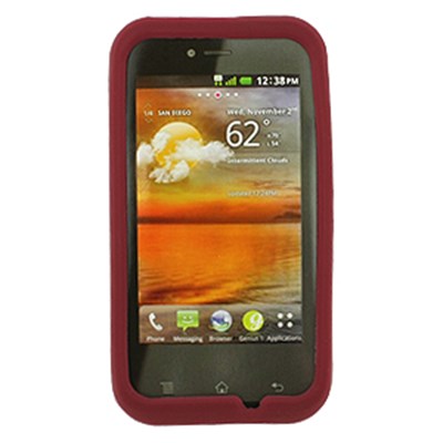 LG Compatible Silicone Skin Cover - Dark Red ILS-LGMAXXTCH-RD