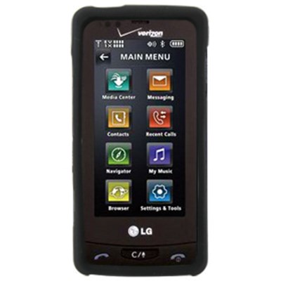 LG Compatible Silicone Skin Cover - Black ILS-LGVX9600-BK