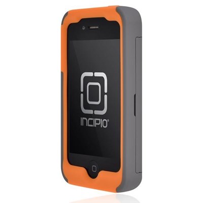 Apple Compatible Incipio Stowaway Case - Grey and Orange  IPH-678