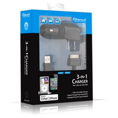 Apple Certified 1 Amp Vehicle and Travel Charger Combo - Black  N300-11452