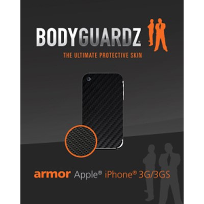 Apple Compatible Bodyguardz Armor Carbon Fiber - Black  NL-TCF3-0211