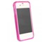 Apple Compatible Textured Leather Pattern TPU Case Cover - Solid Pink TPUIPHONE4PK Image 1