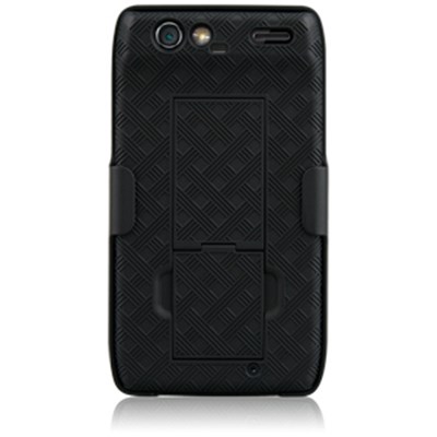Motorola Compatible Naztech DoubleUp Shell and Holster Combo - Black  11879NZ