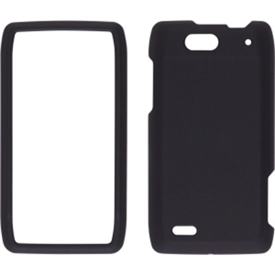 Motorola Compatible Soft Touch Snap-On Case - Black  318919