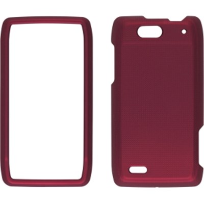 Motorola Compatible Soft Touch Snap-On Case - Brickhouse Red 348664