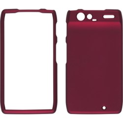 Motorola Compatible Soft Touch Snap-On Case - Red 368952