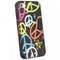 Apple Compatible Rubberized Protective Cover - Multicolor Peace Signs 4SRUBPEACEMULTI Image 1