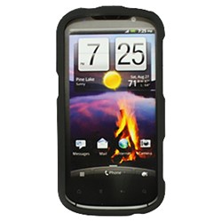 HTC Compatible Rubberized Snap-on Cover - Black FS-HTPH85110-RBK