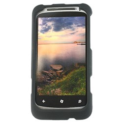 HTC Compatible Rubberized Snap-on Cover - Black FS-HTPI06110-RBK