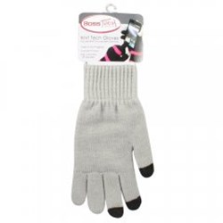 Boss Tech Touch Screen Gloves - Gray with Black Tips  GLOVEGYBK