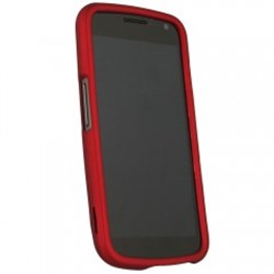 Samsung Compatible Rubberized Protective Cover - Red I515RUBRD