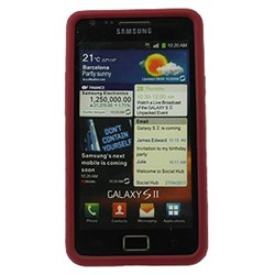 Samsung Compatible Silicone Skin Cover - Dark Red ILS-SAI777-RD