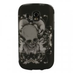 Samsung Compatible Rubberized Protective Cover - Skull With Angel M930RUBSKULL