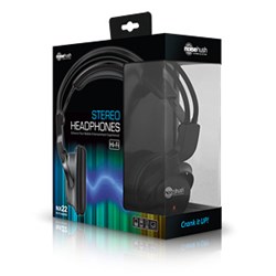 NoiseHush NX22 Stereo Headphones with Neodymium Magnet Drivers - Black on Black  NX22-11779