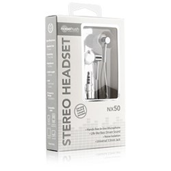 NoiseHush NX50 3.5mm Stereo Headset with Mic - White NX50-11678 NoiseHush NX50 3.5mm Stereo Headset with Mic - White NX50-11678