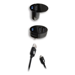 Qmadix 1 Amp USB Mobile Duo Charging Kit - Micro USB   QM-3000-MICROV2