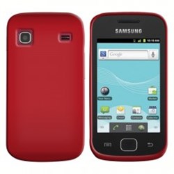 Samsung Compatible Rubberized Protective Cover - Red REPPRUBRD