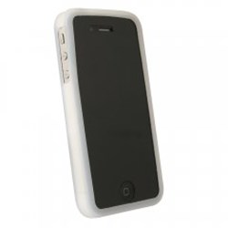 Apple Compatible Silicone Gel Cover - White Basket Weave Pattern SIL4SCL