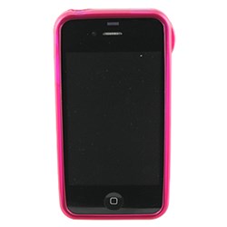 Apple Compatible Crystal Skin TPU Cover - Translucent Pink  TPU-IPHONE4G-TPI