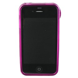Apple Compatible Crystal Skin TPU Cover - Translucent Purple  TPU-IPHONE4G-TPP