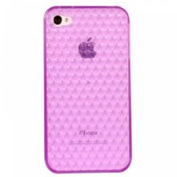 Apple Compatible Translucent Textured TPU Cover - Purple TPU4SPU