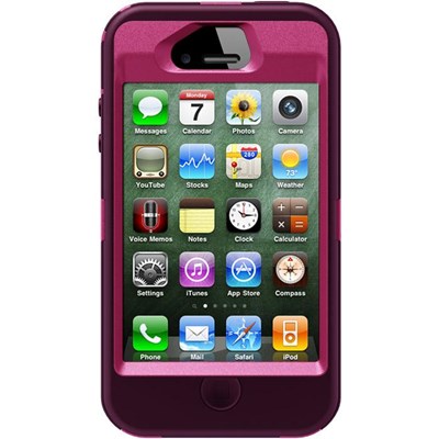 Apple Compatible Otterbox Defender Case and Holster - Pink and Plum  APL2-I4SUN-E9-E4OTR
