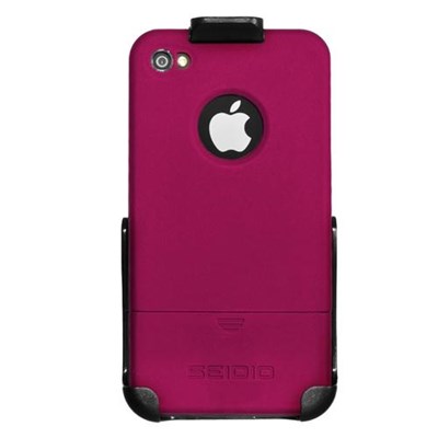 Apple Compatible Seidio Surface Reveal Combo Case and Holster - Fuchsia  BD2-HRSIPH4-HP