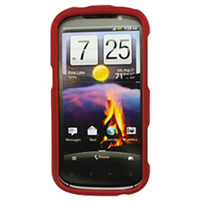 HTC Compatible Rubberized Snap-on Cover - Red FS-HTPH85110-RRD