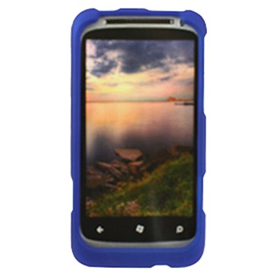 HTC Compatible Rubberized Snap-on Cover - Blue FS-HTPI06110-RBU