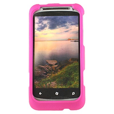 HTC Compatible Rubberized Snap-on Cover - Pink FS-HTPI06110-RPI