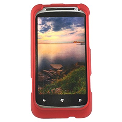 HTC Compatible Rubberized Snap-on Cover - Red FS-HTPI06110-RRD