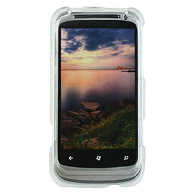 HTC Compatible Rubberized Snap-on Cover - clear FS-HTPI06110-TCL
