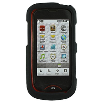 Pantech Compatible Rubberized Snap-on Cover - Black FS-PNCDM8992-RBK
