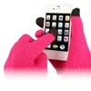 Boss Tech Touch Screen Gloves - Hot Pink with Black Tips   GLOVEHTPKBK Image 1